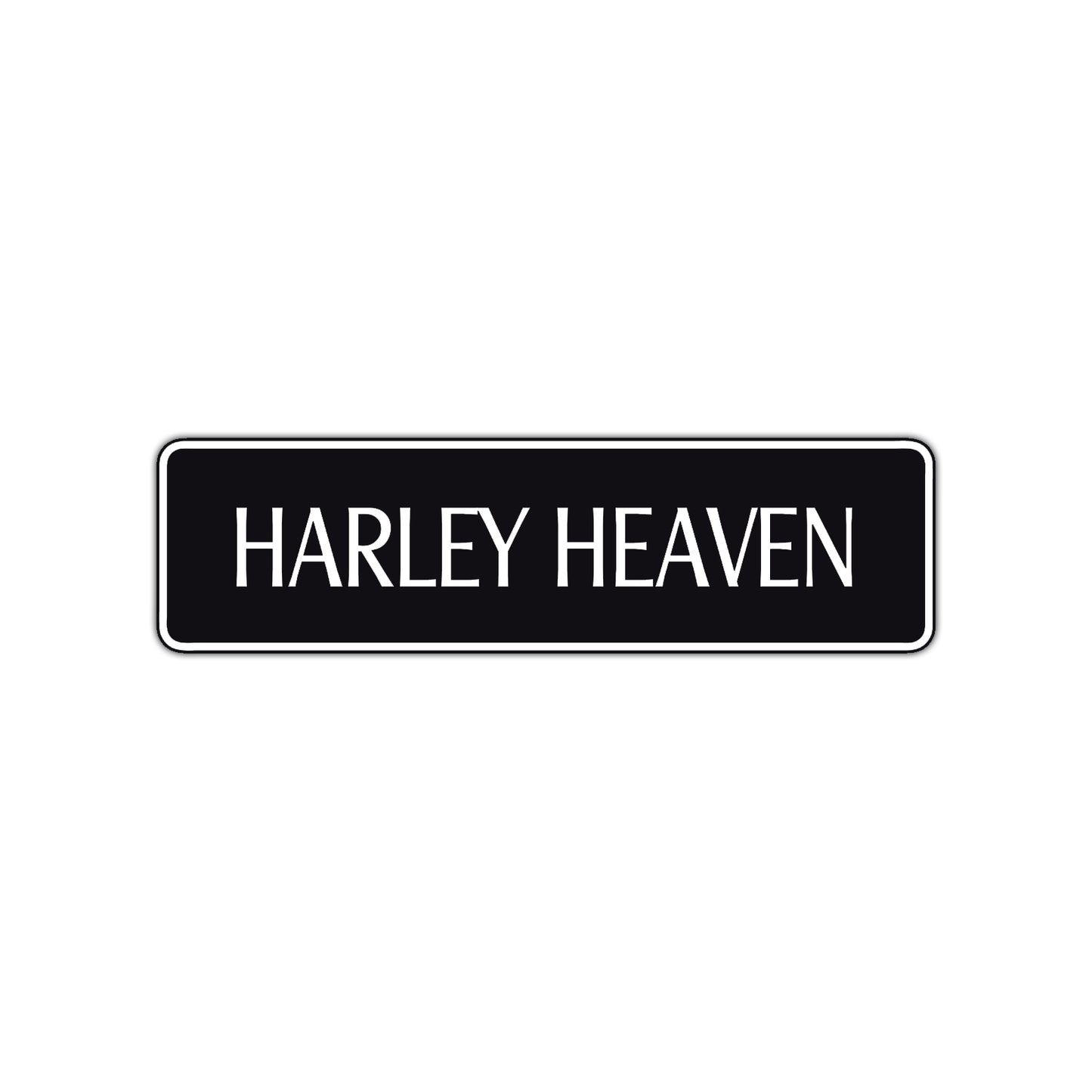 Harley Heaven Road Aluminum Metal Novelty Street Plate Sign Wall Gift Decor