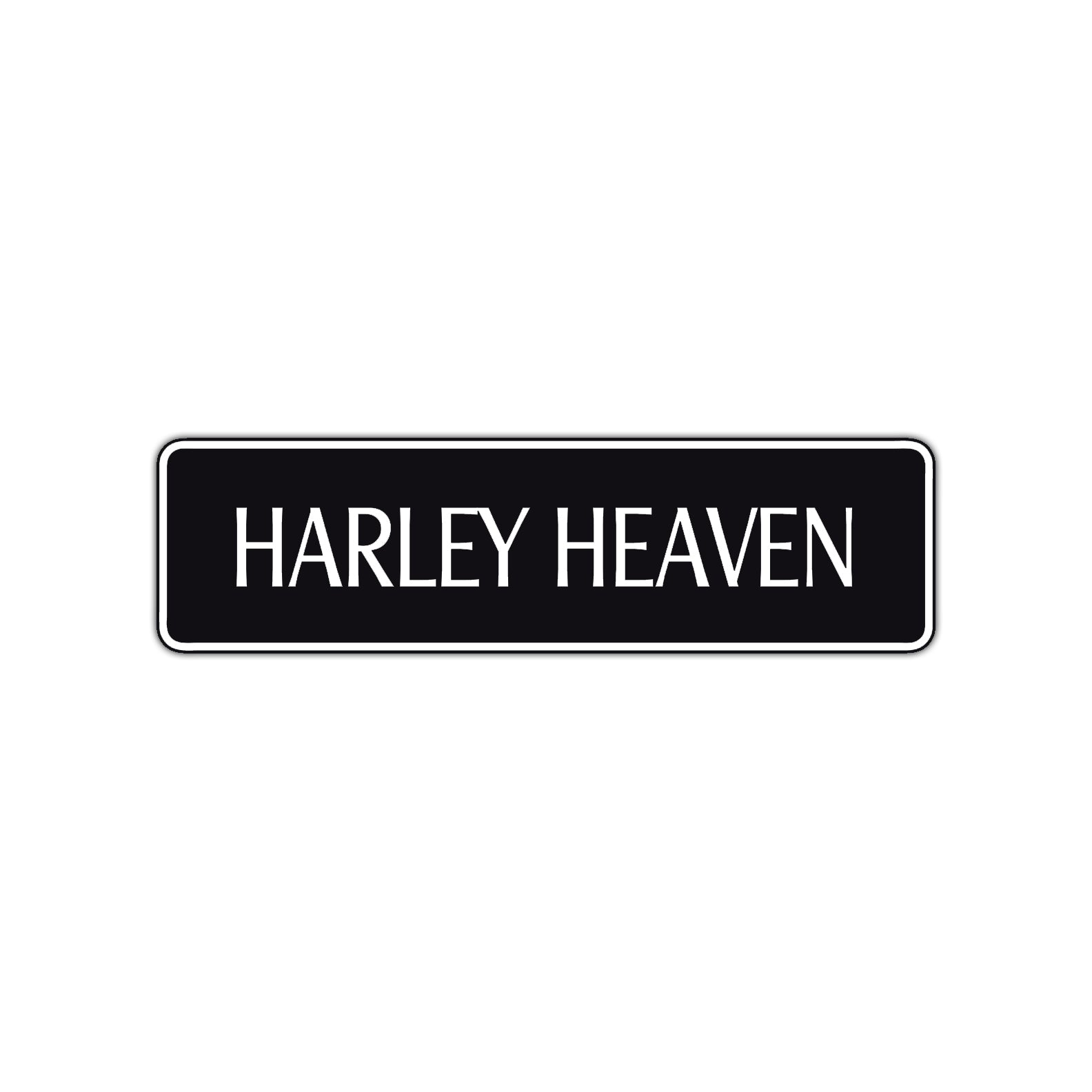 Harley Heaven Road Aluminum Metal Novelty Street Plate Sign Wall Gift Decor