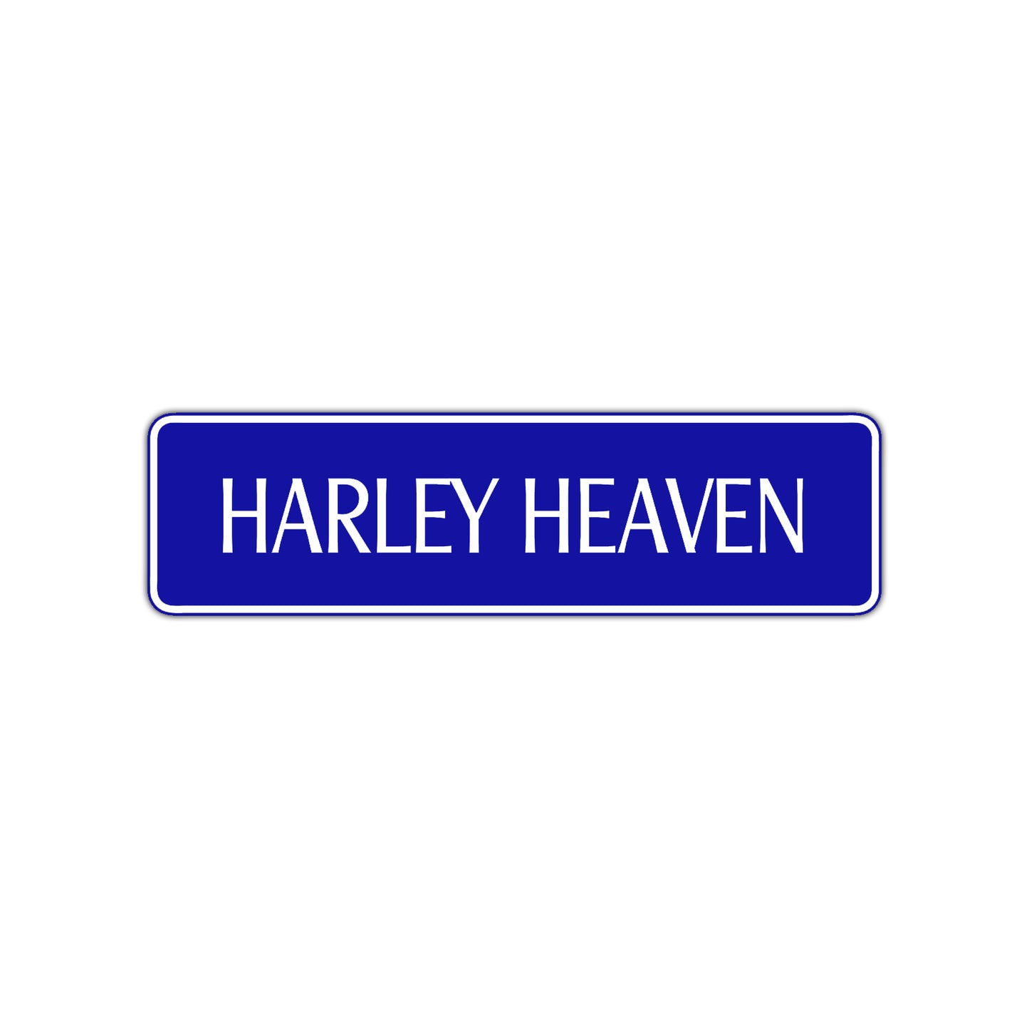 Harley Heaven Road Aluminum Metal Novelty Street Plate Sign Wall Gift Decor