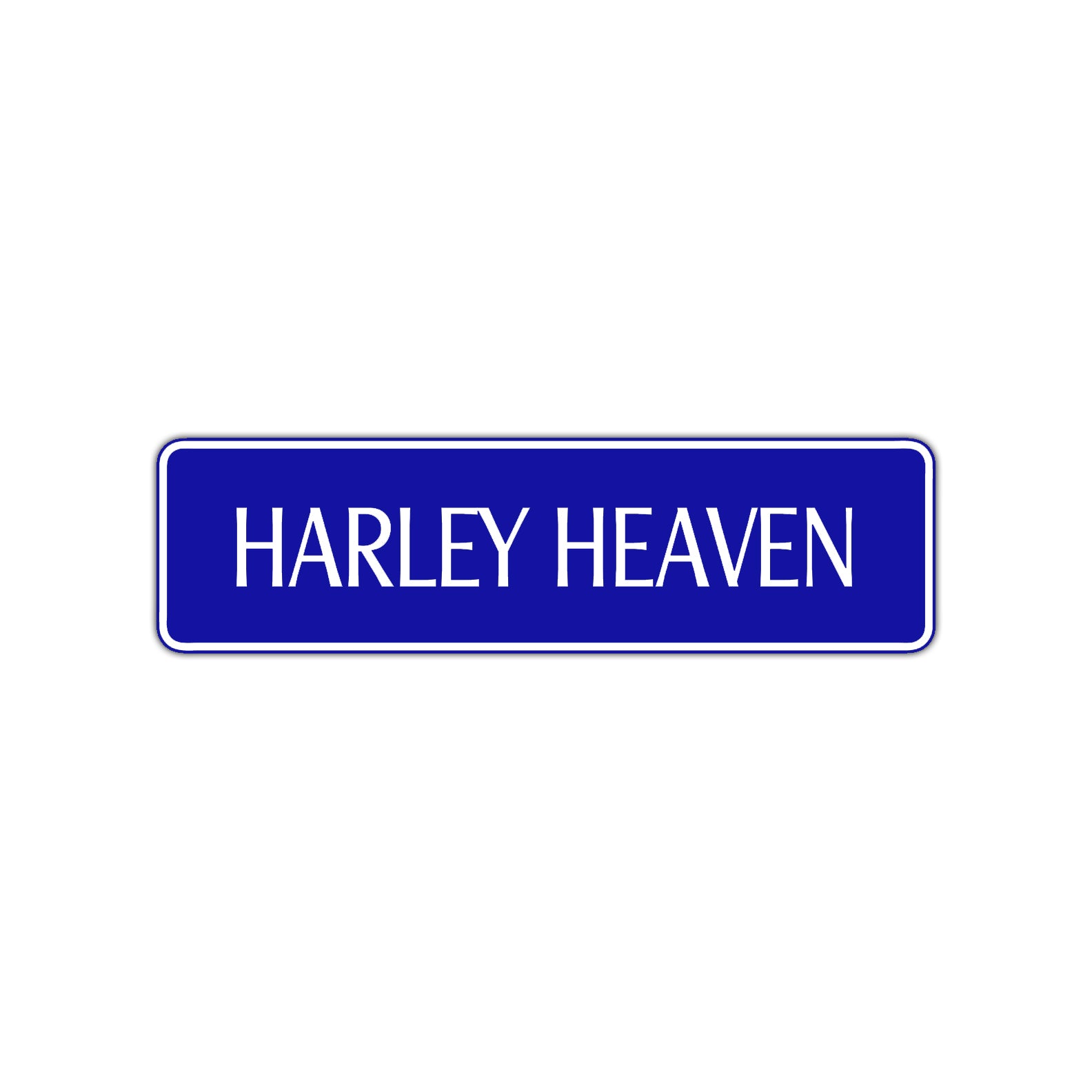 Harley Heaven Road Aluminum Metal Novelty Street Plate Sign Wall Gift Decor