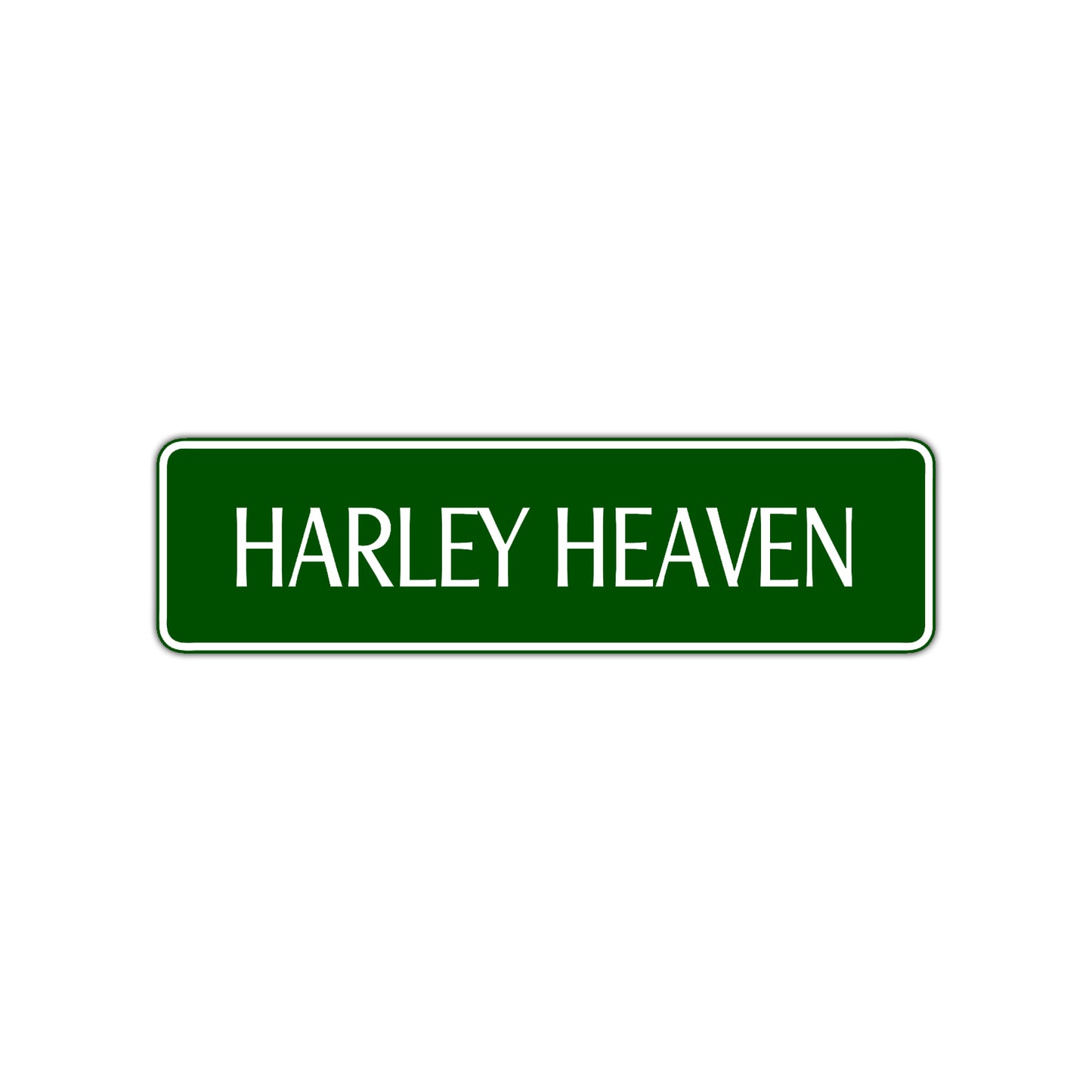 Harley Heaven Road Aluminum Metal Novelty Street Plate Sign Wall Gift Decor