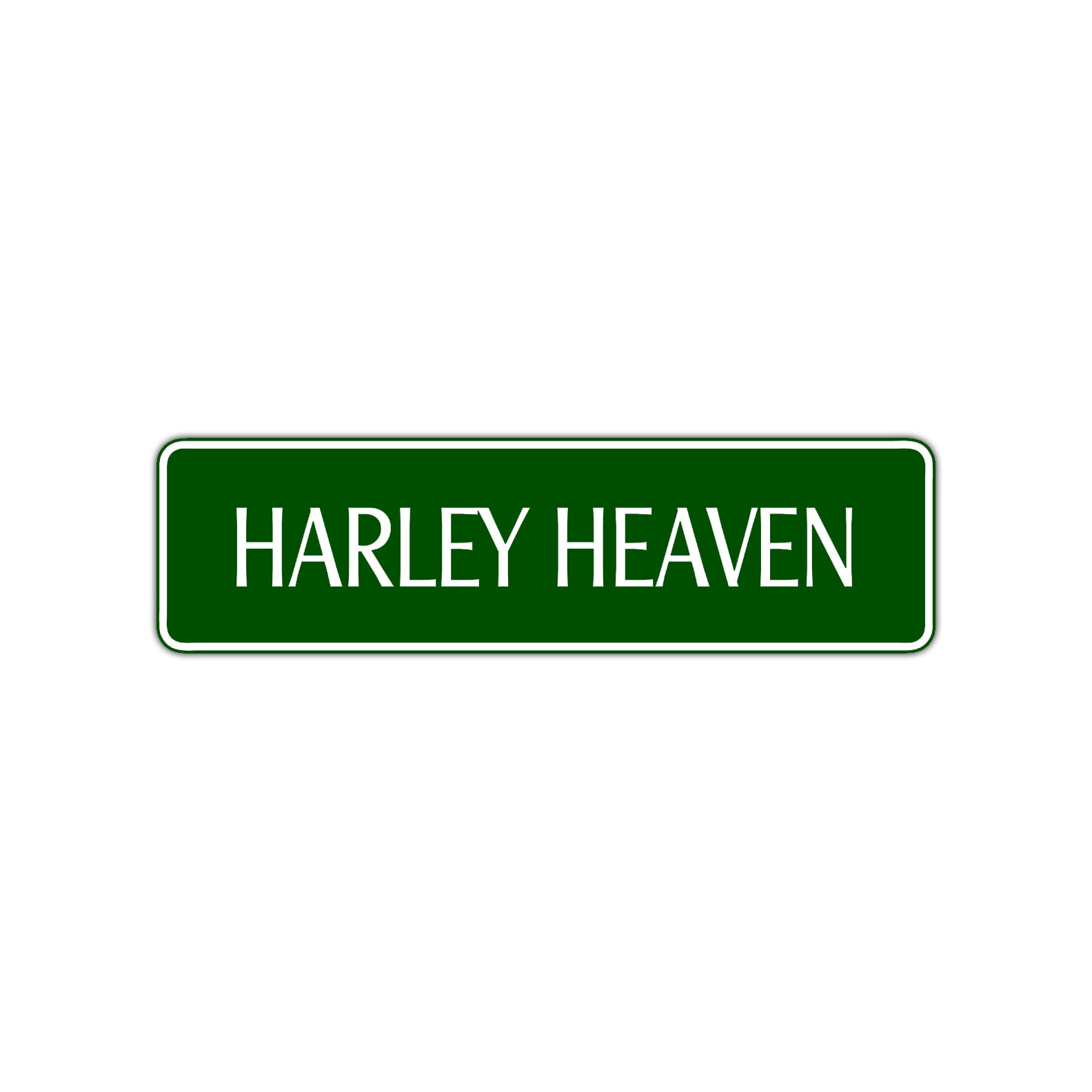 Harley Heaven Road Aluminum Metal Novelty Street Plate Sign Wall Gift Decor