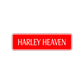 Harley Heaven Road Aluminum Metal Novelty Street Plate Sign Wall Gift Decor