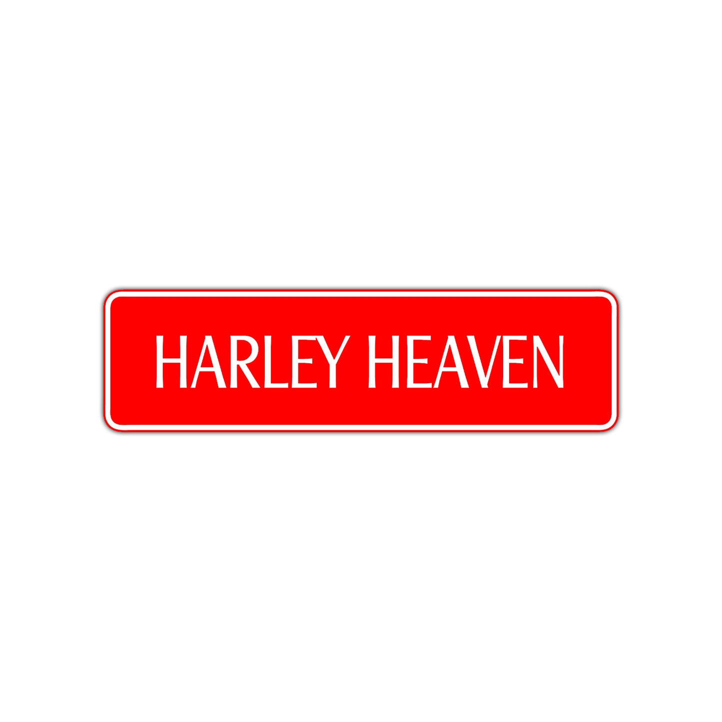 Harley Heaven Road Aluminum Metal Novelty Street Plate Sign Wall Gift Decor