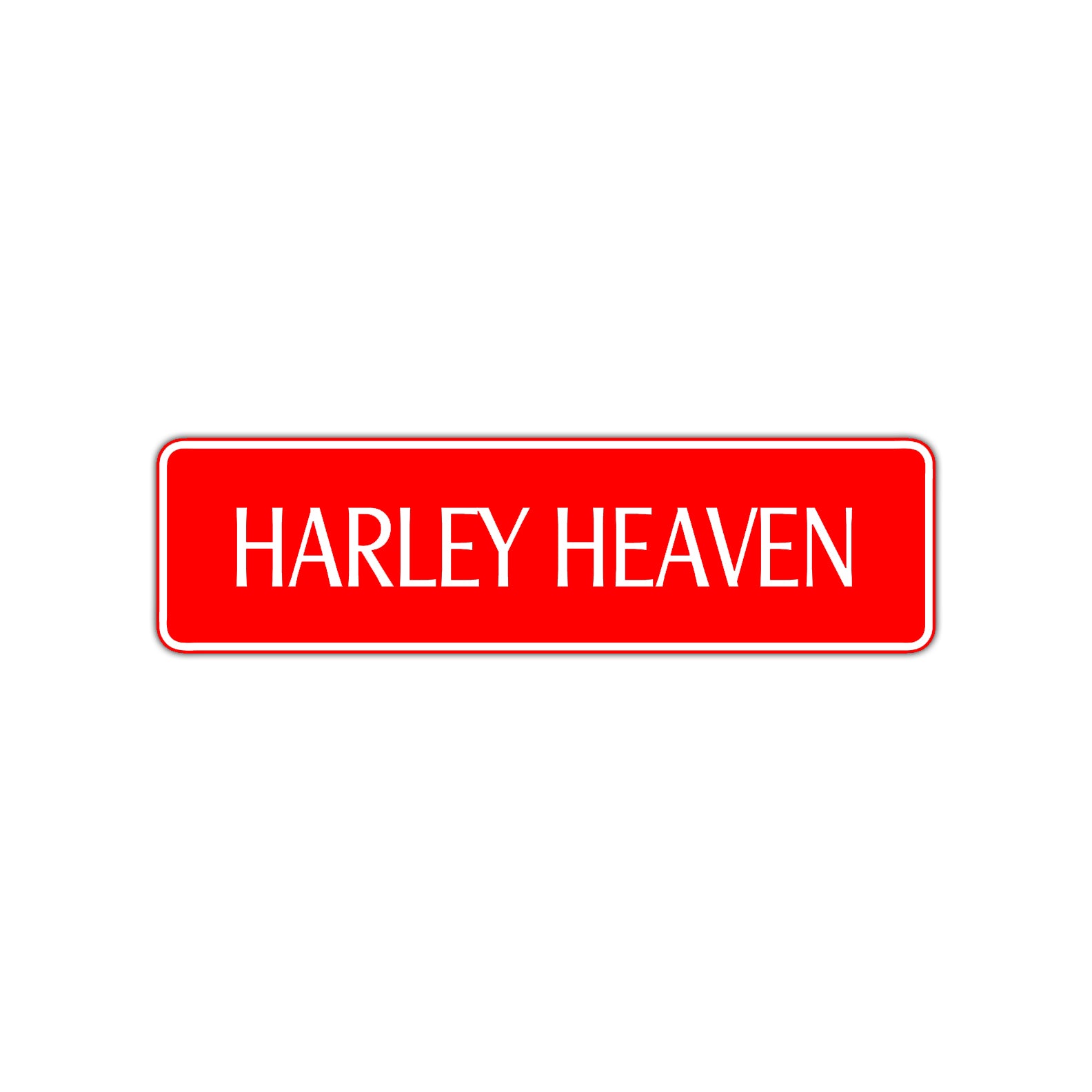 Harley Heaven Road Aluminum Metal Novelty Street Plate Sign Wall Gift Decor
