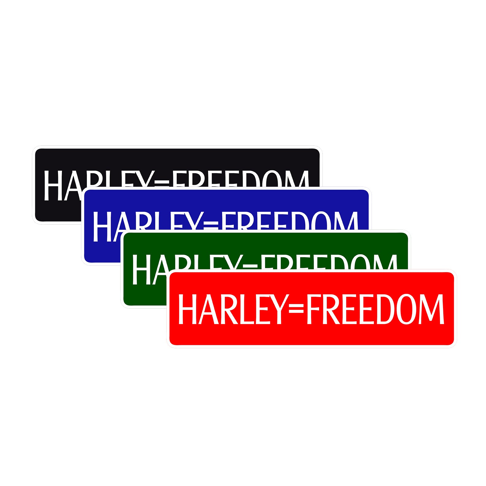 Harley=Freedom Road Aluminum Metal Novelty Street Plate Sign Wall Gift Decor