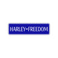 Harley=Freedom Road Aluminum Metal Novelty Street Plate Sign Wall Gift Decor