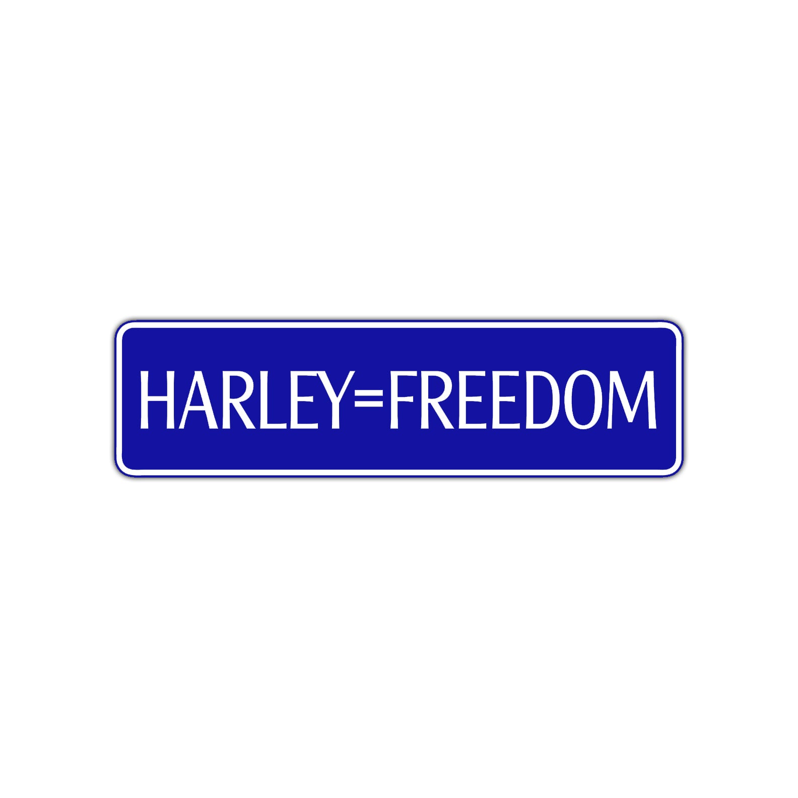 Harley=Freedom Road Aluminum Metal Novelty Street Plate Sign Wall Gift Decor