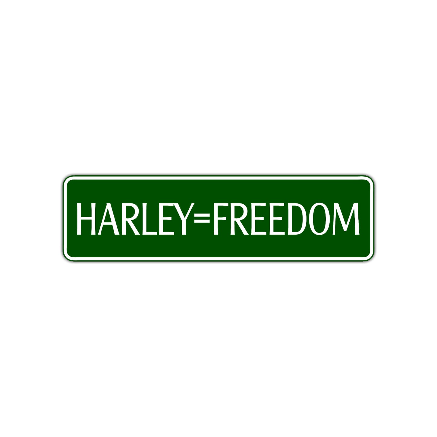 Harley=Freedom Road Aluminum Metal Novelty Street Plate Sign Wall Gift Decor