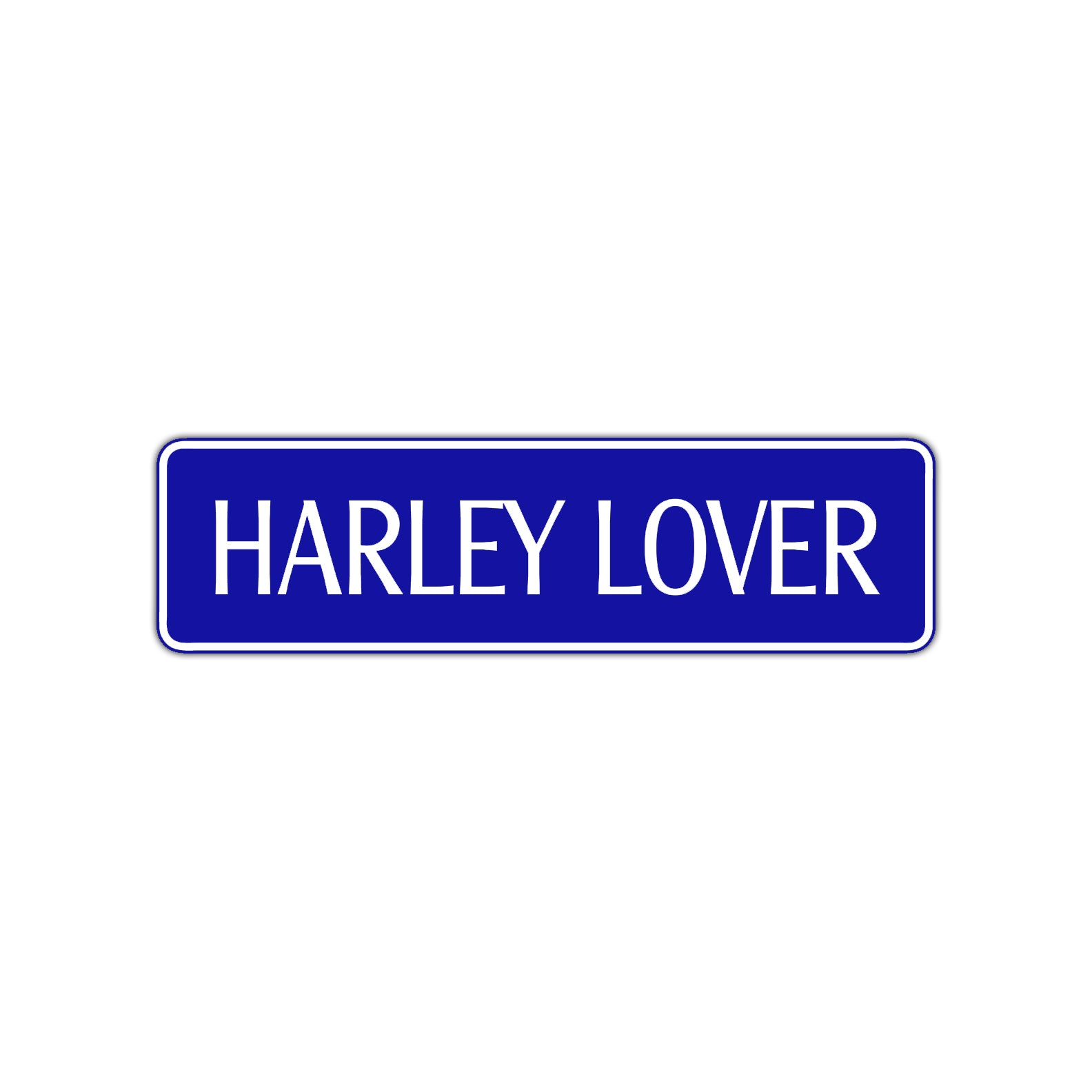 Harley Lover Road Aluminum Metal Novelty Street Plate Sign Wall Gift Decor