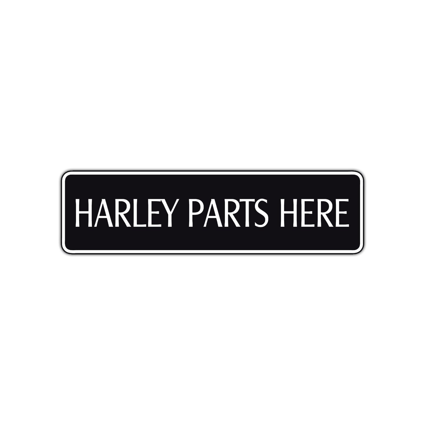 Harley Parts Here Road Aluminum Metal Novelty Street Plate Sign Wall Gift Decor