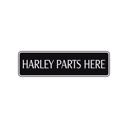 Harley Parts Here Road Aluminum Metal Novelty Street Plate Sign Wall Gift Decor