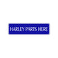 Harley Parts Here Road Aluminum Metal Novelty Street Plate Sign Wall Gift Decor