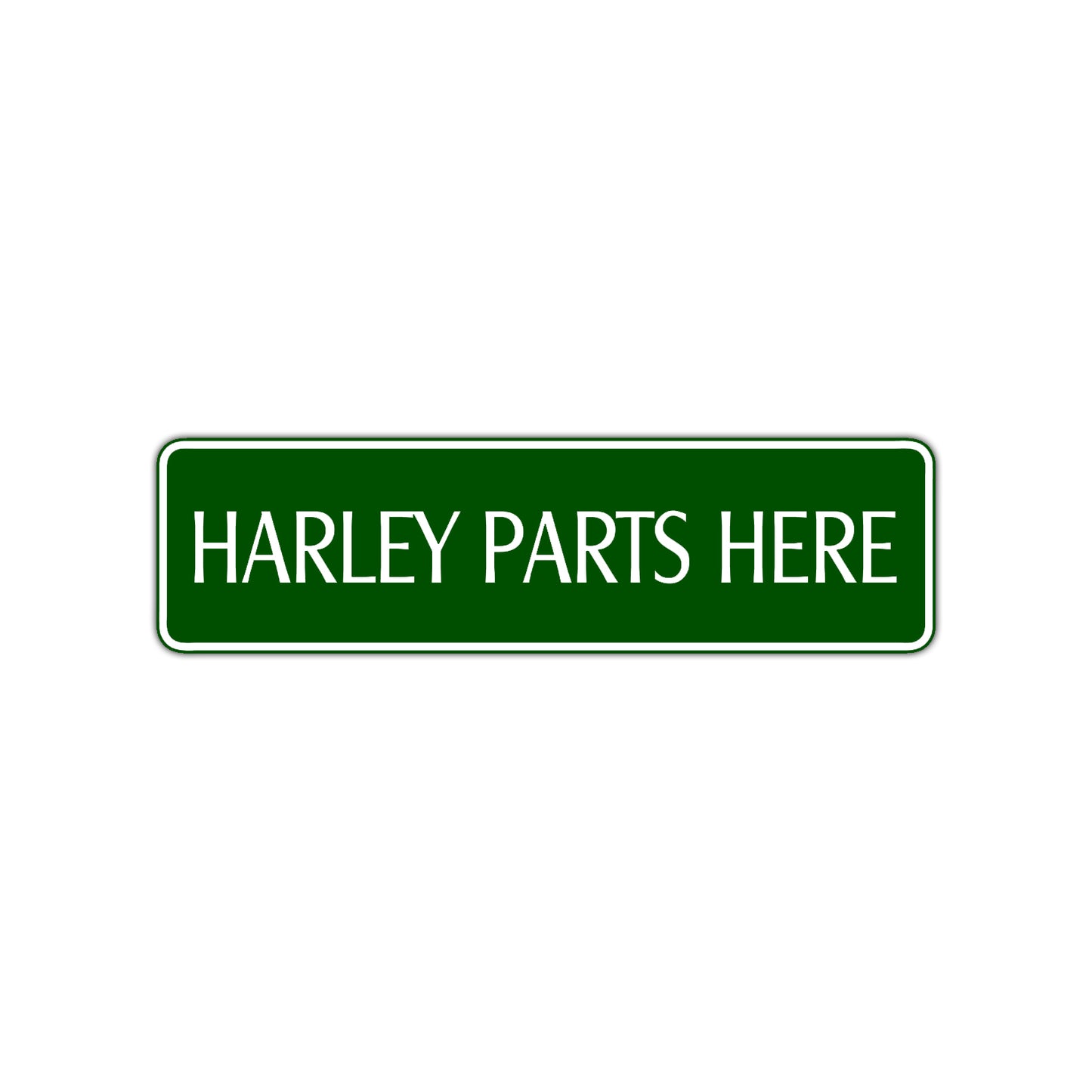Harley Parts Here Road Aluminum Metal Novelty Street Plate Sign Wall Gift Decor