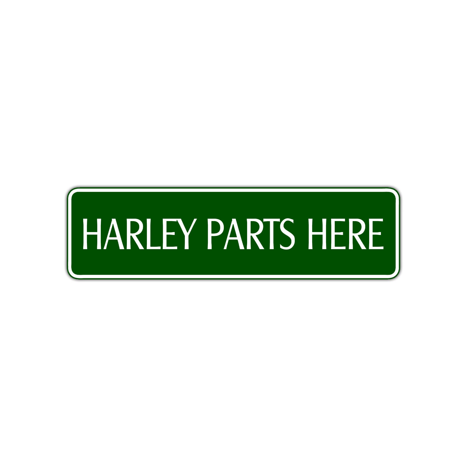 Harley Parts Here Road Aluminum Metal Novelty Street Plate Sign Wall Gift Decor