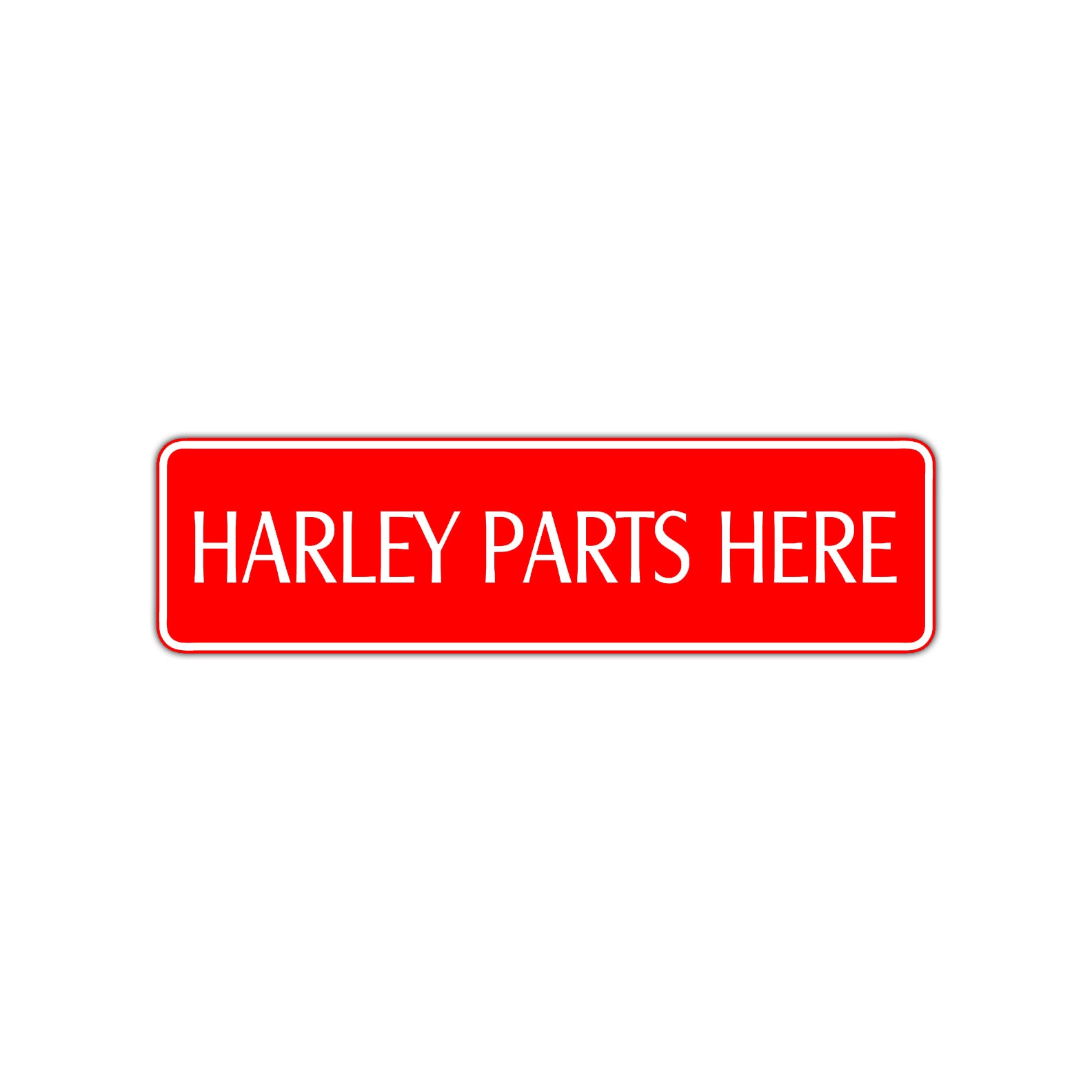 Harley Parts Here Road Aluminum Metal Novelty Street Plate Sign Wall Gift Decor