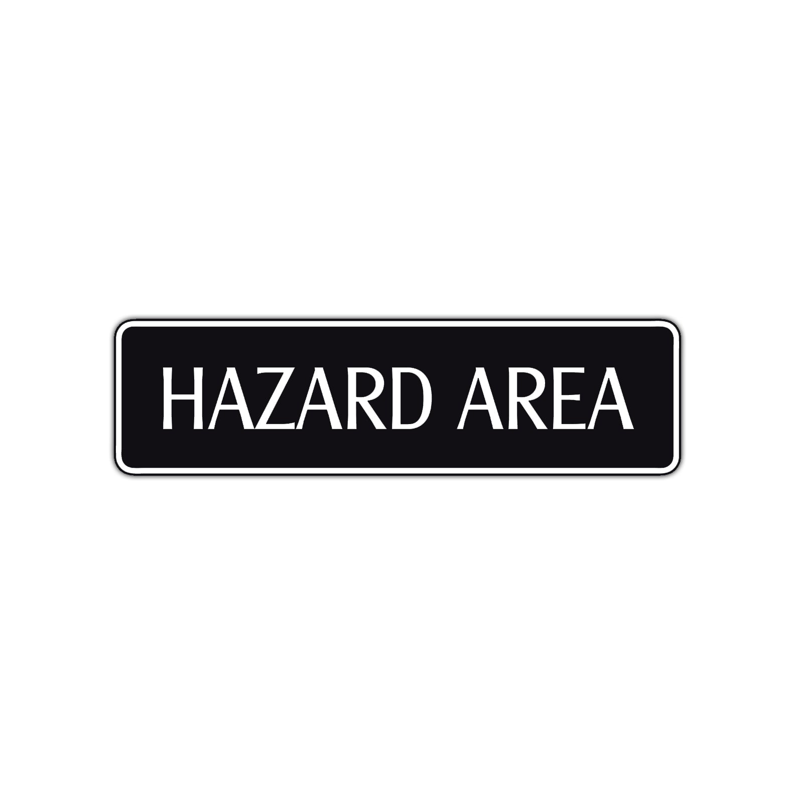 Hazard Area Road Aluminum Metal Novelty Street Plate Sign Wall Gift Decor