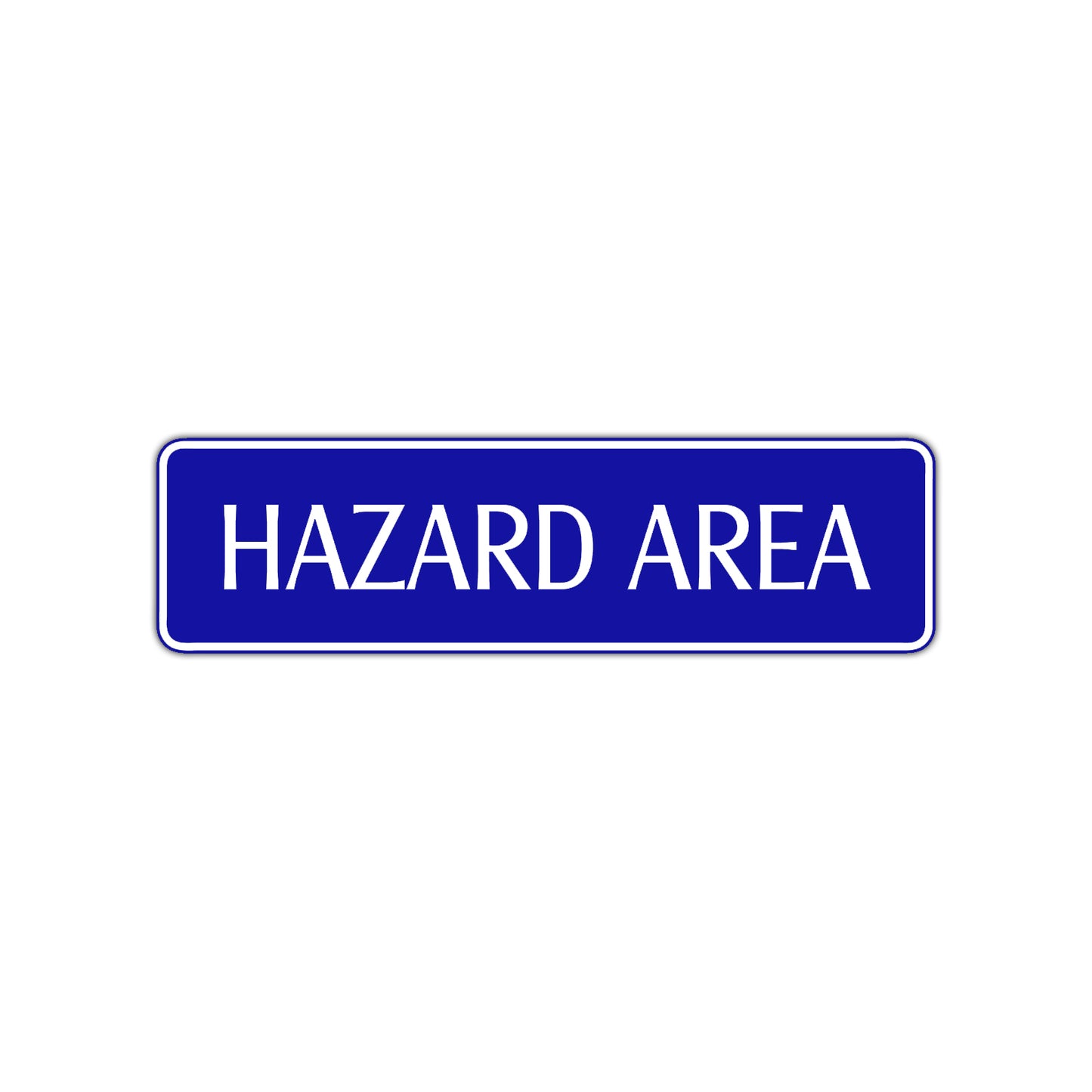 Hazard Area Road Aluminum Metal Novelty Street Plate Sign Wall Gift Decor