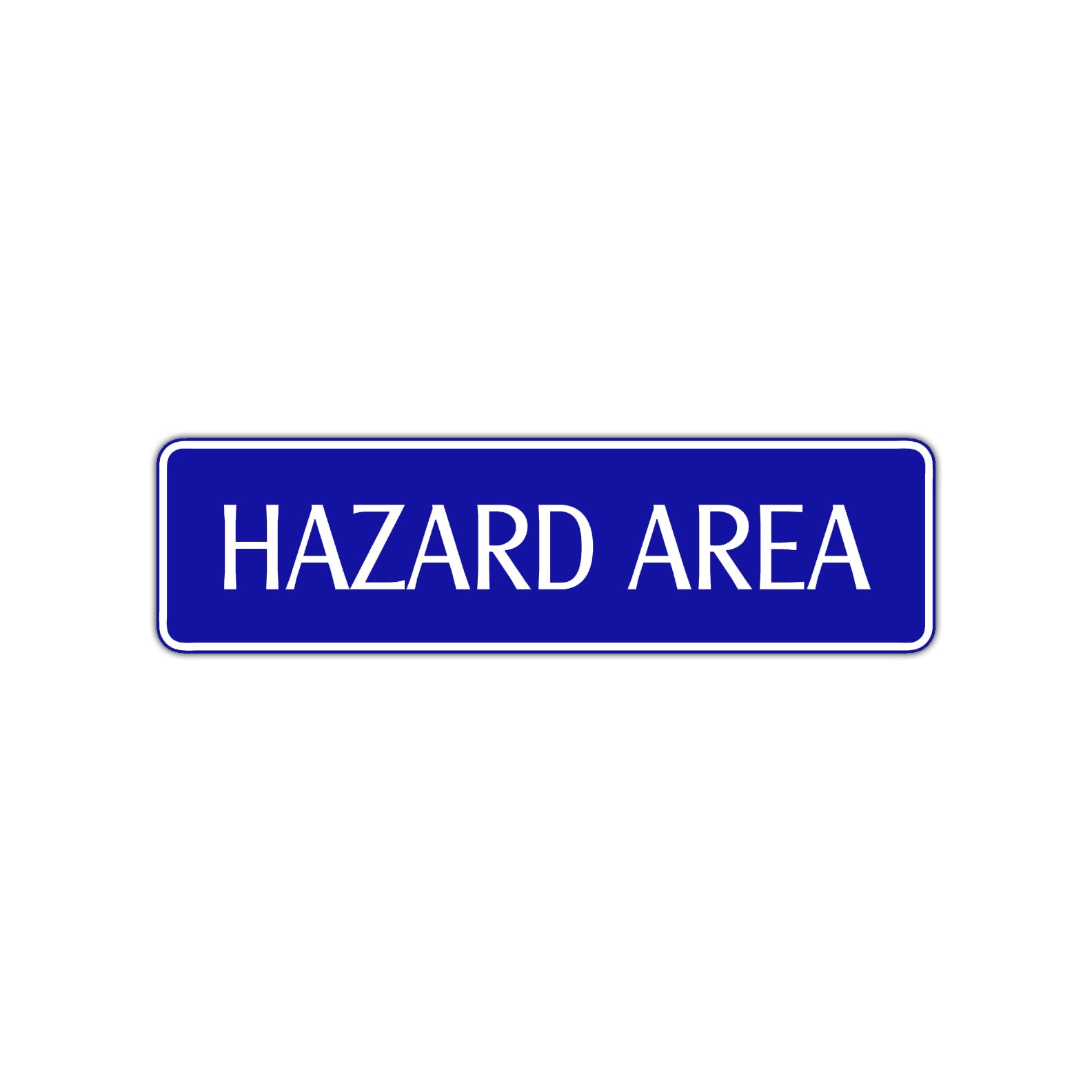 Hazard Area Road Aluminum Metal Novelty Street Plate Sign Wall Gift Decor