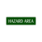 Hazard Area Road Aluminum Metal Novelty Street Plate Sign Wall Gift Decor