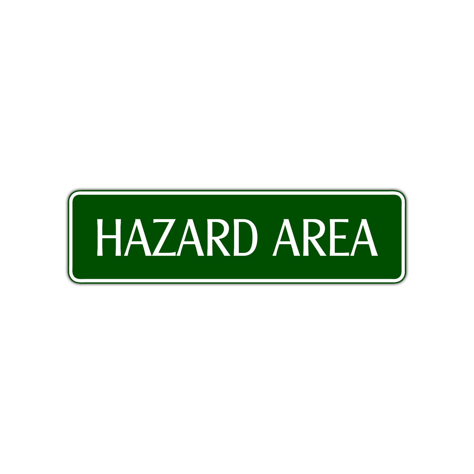 Hazard Area Road Aluminum Metal Novelty Street Plate Sign Wall Gift Decor