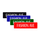 Fashion Ave Road Aluminum Metal Novelty Street Plate Sign Wall Gift Decor