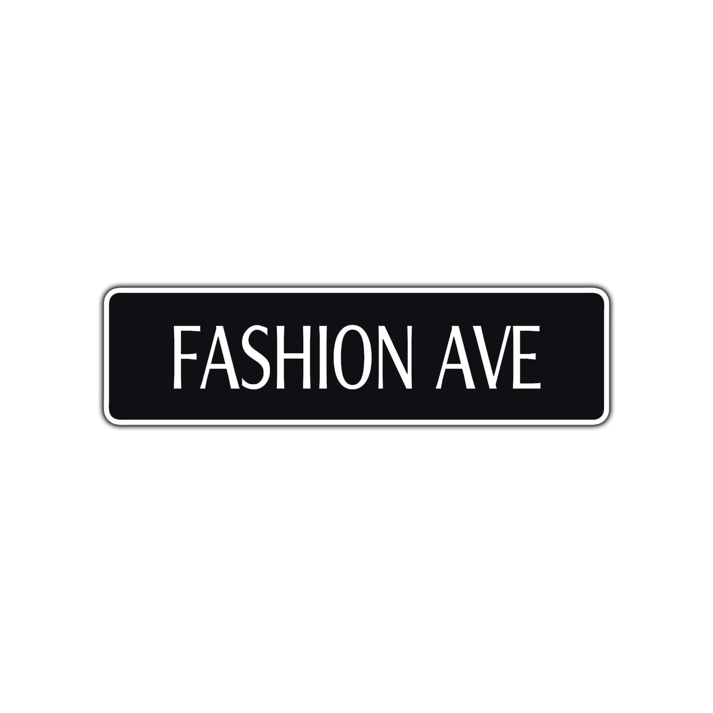 Fashion Ave Road Aluminum Metal Novelty Street Plate Sign Wall Gift Decor