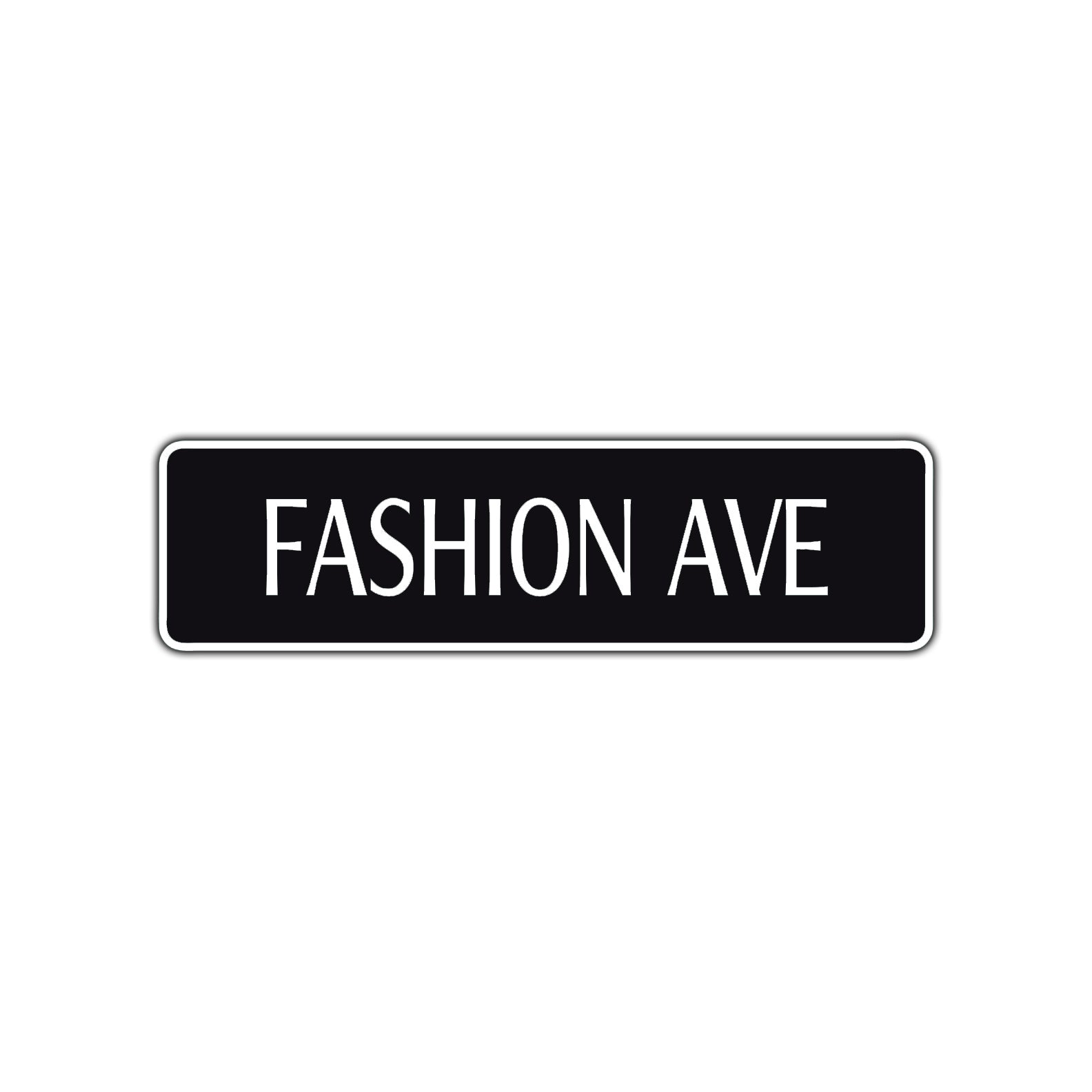 Fashion Ave Road Aluminum Metal Novelty Street Plate Sign Wall Gift Decor
