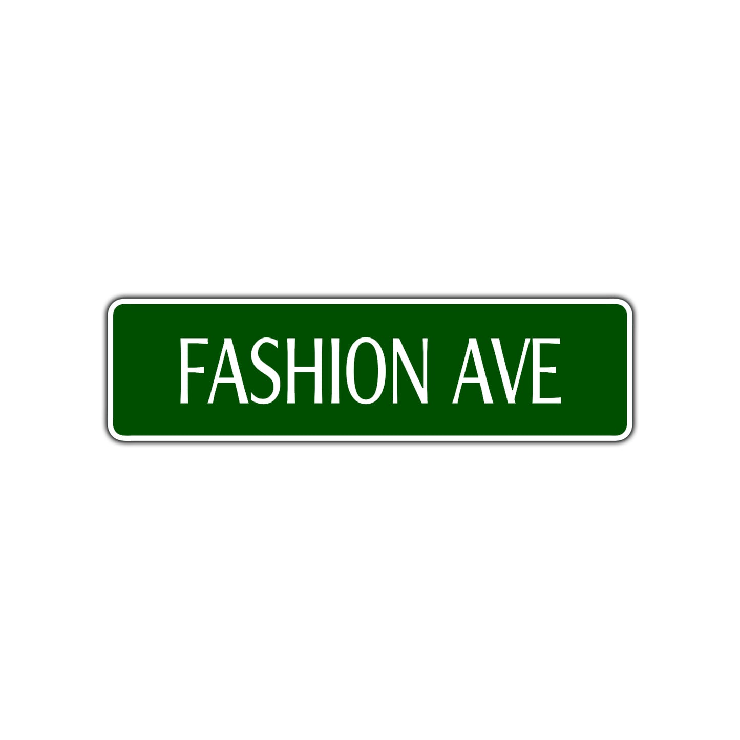 Fashion Ave Road Aluminum Metal Novelty Street Plate Sign Wall Gift Decor