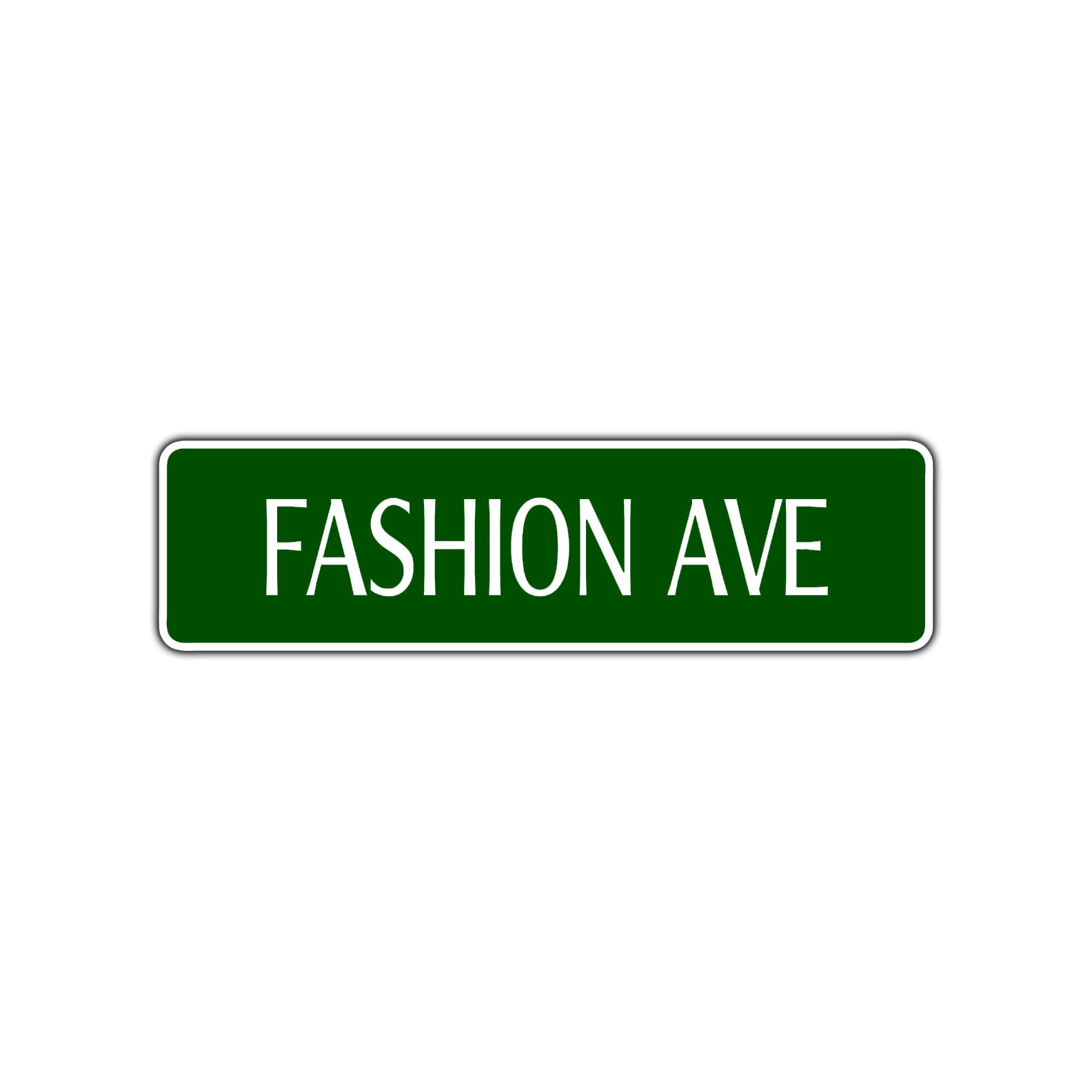 Fashion Ave Road Aluminum Metal Novelty Street Plate Sign Wall Gift Decor