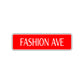 Fashion Ave Road Aluminum Metal Novelty Street Plate Sign Wall Gift Decor