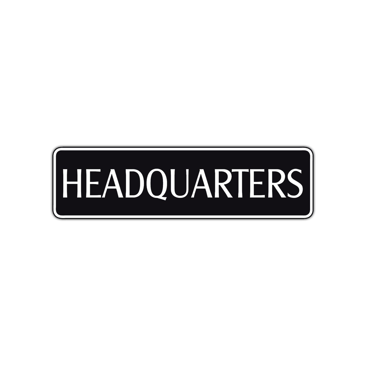 Headquarters Road Aluminum Metal Novelty Street Plate Sign Wall Gift Decor