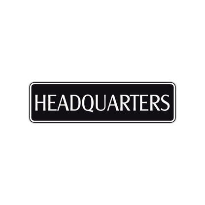 Headquarters Road Aluminum Metal Novelty Street Plate Sign Wall Gift Decor