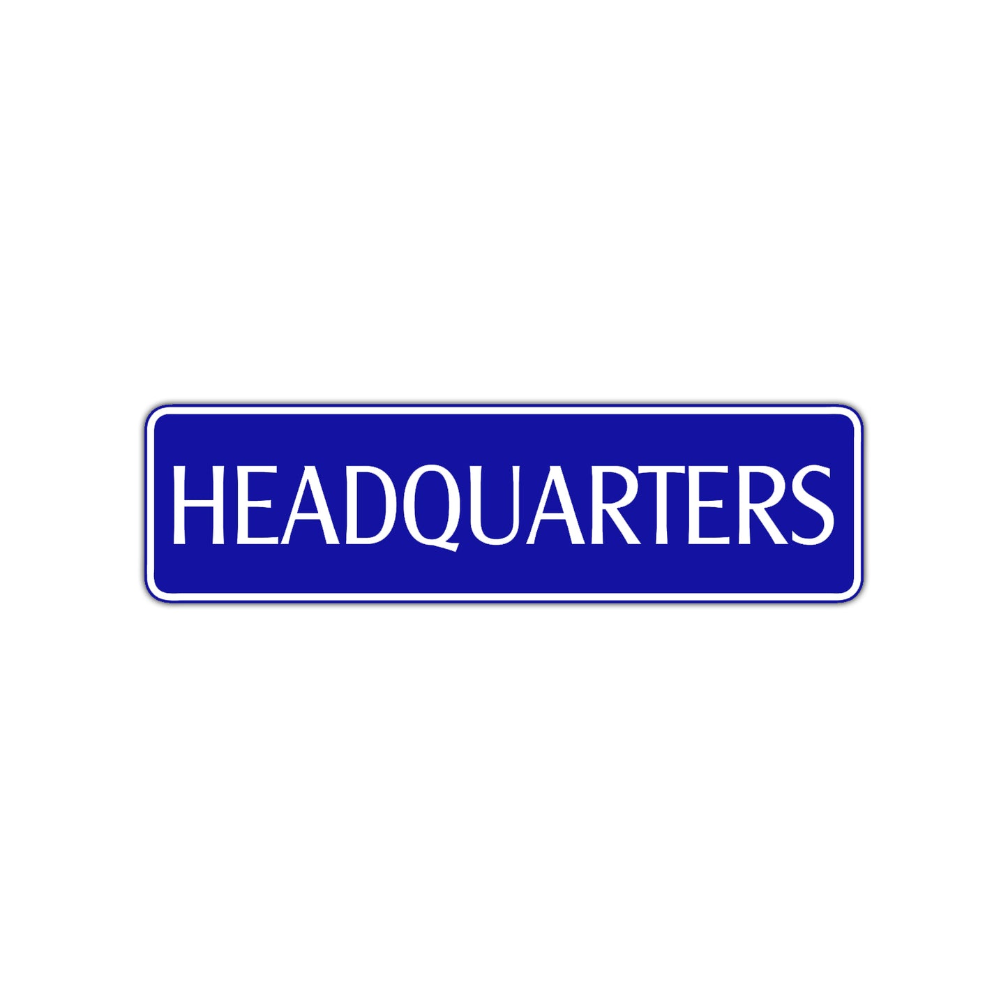 Headquarters Road Aluminum Metal Novelty Street Plate Sign Wall Gift Decor