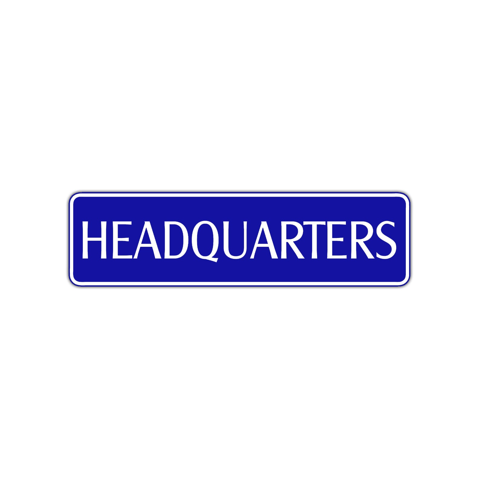 Headquarters Road Aluminum Metal Novelty Street Plate Sign Wall Gift Decor