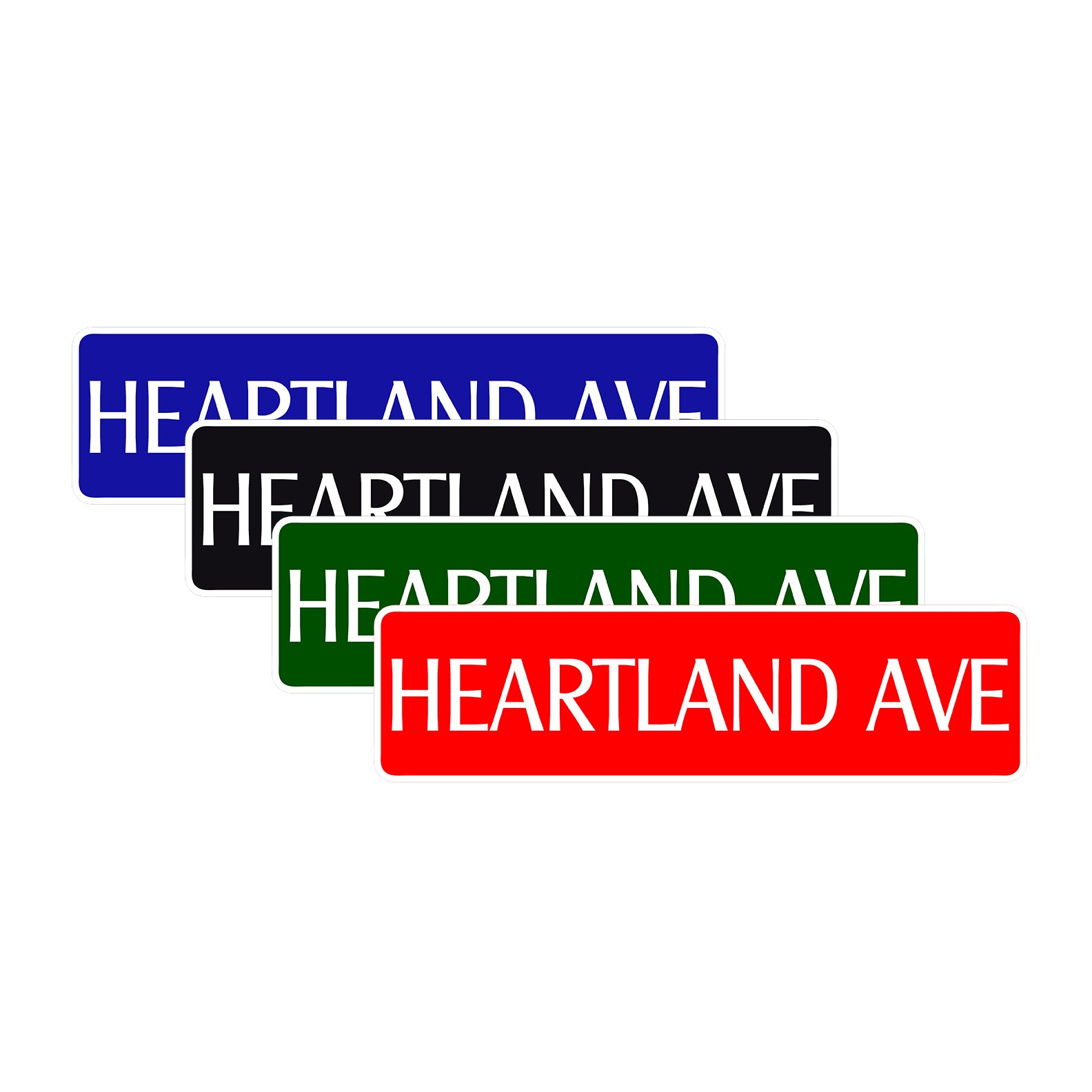 Heartland Avenue Road Aluminum Metal Novelty Street Plate Sign Wall Gift Decor