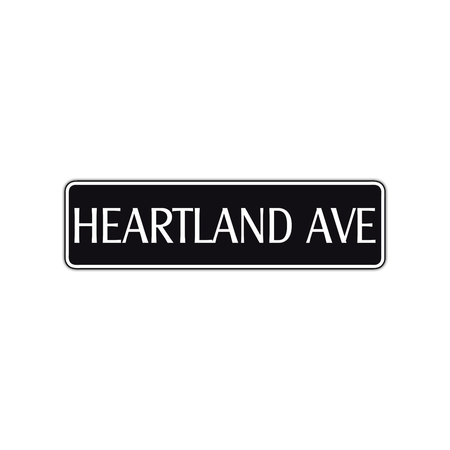 Heartland Avenue Road Aluminum Metal Novelty Street Plate Sign Wall Gift Decor