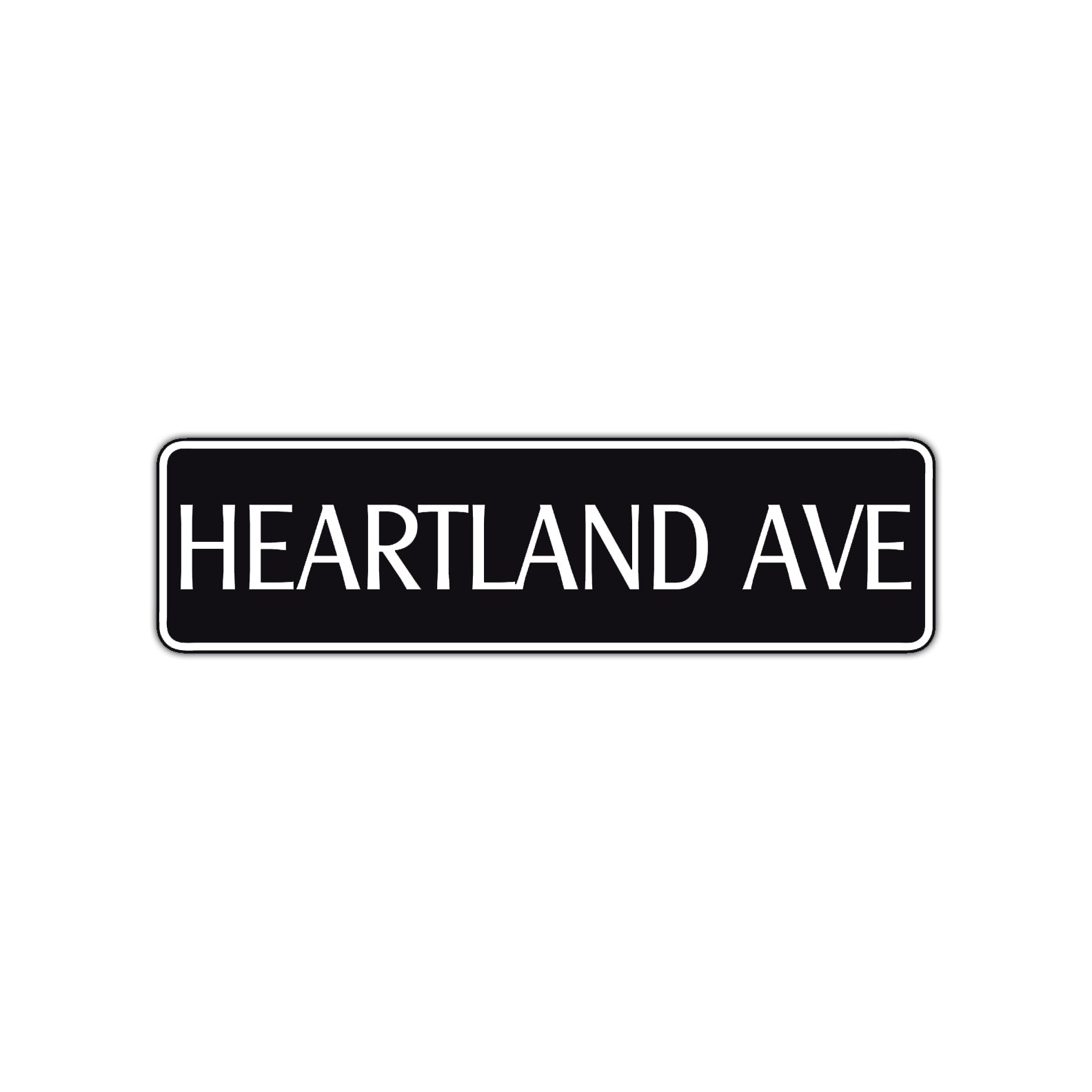 Heartland Avenue Road Aluminum Metal Novelty Street Plate Sign Wall Gift Decor