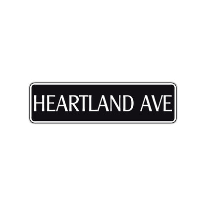 Heartland Avenue Road Aluminum Metal Novelty Street Plate Sign Wall Gift Decor
