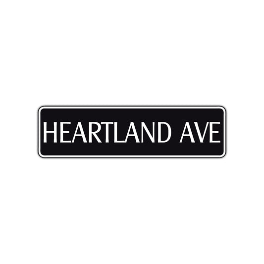 Heartland Avenue Road Aluminum Metal Novelty Street Plate Sign Wall Gift Decor
