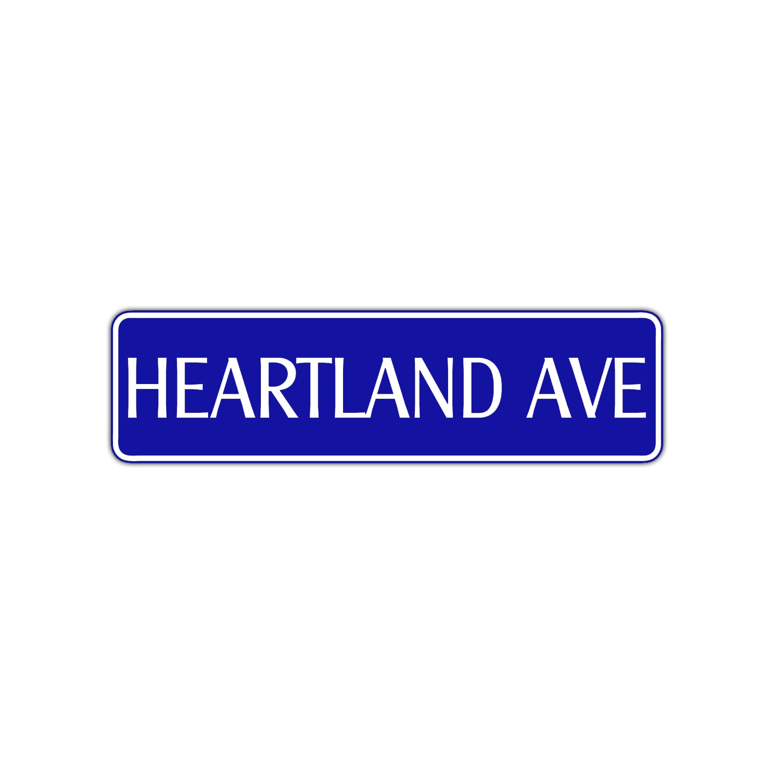Heartland Avenue Road Aluminum Metal Novelty Street Plate Sign Wall Gift Decor