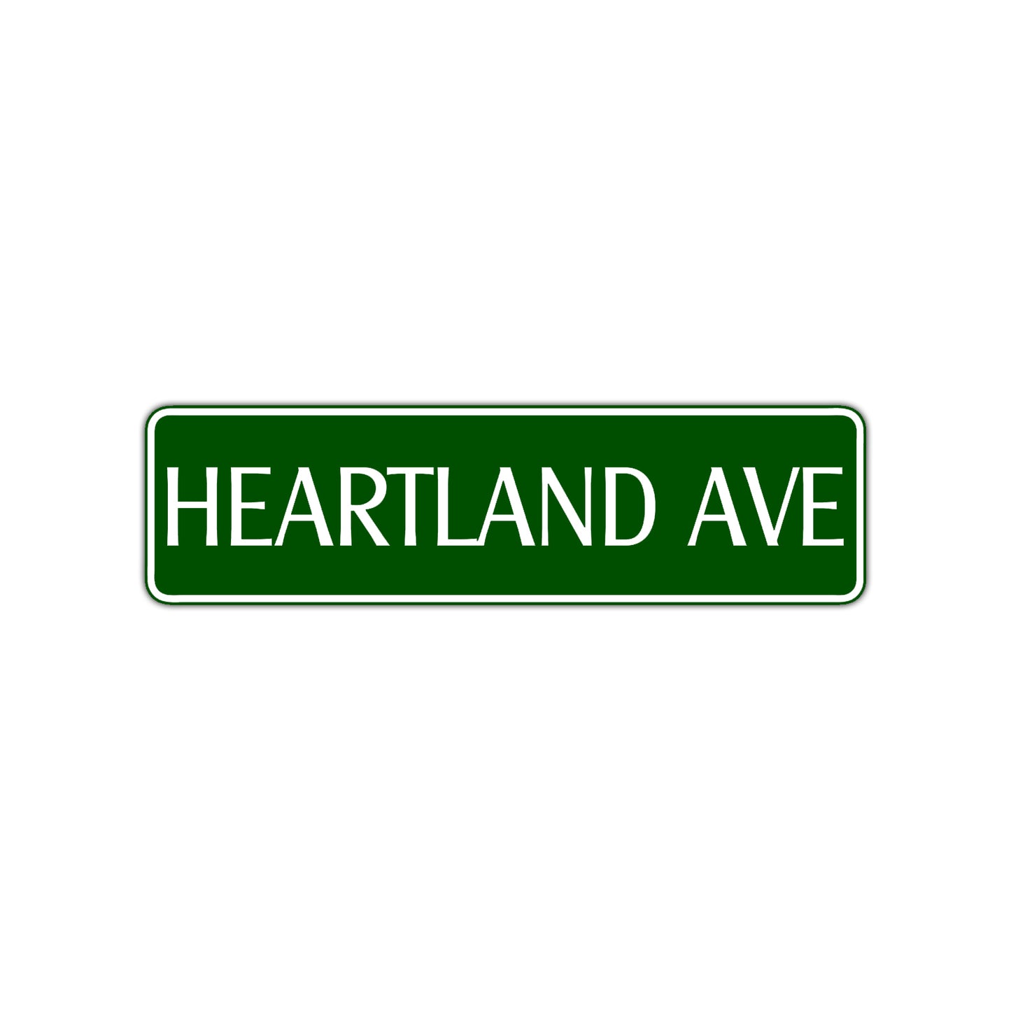 Heartland Avenue Road Aluminum Metal Novelty Street Plate Sign Wall Gift Decor