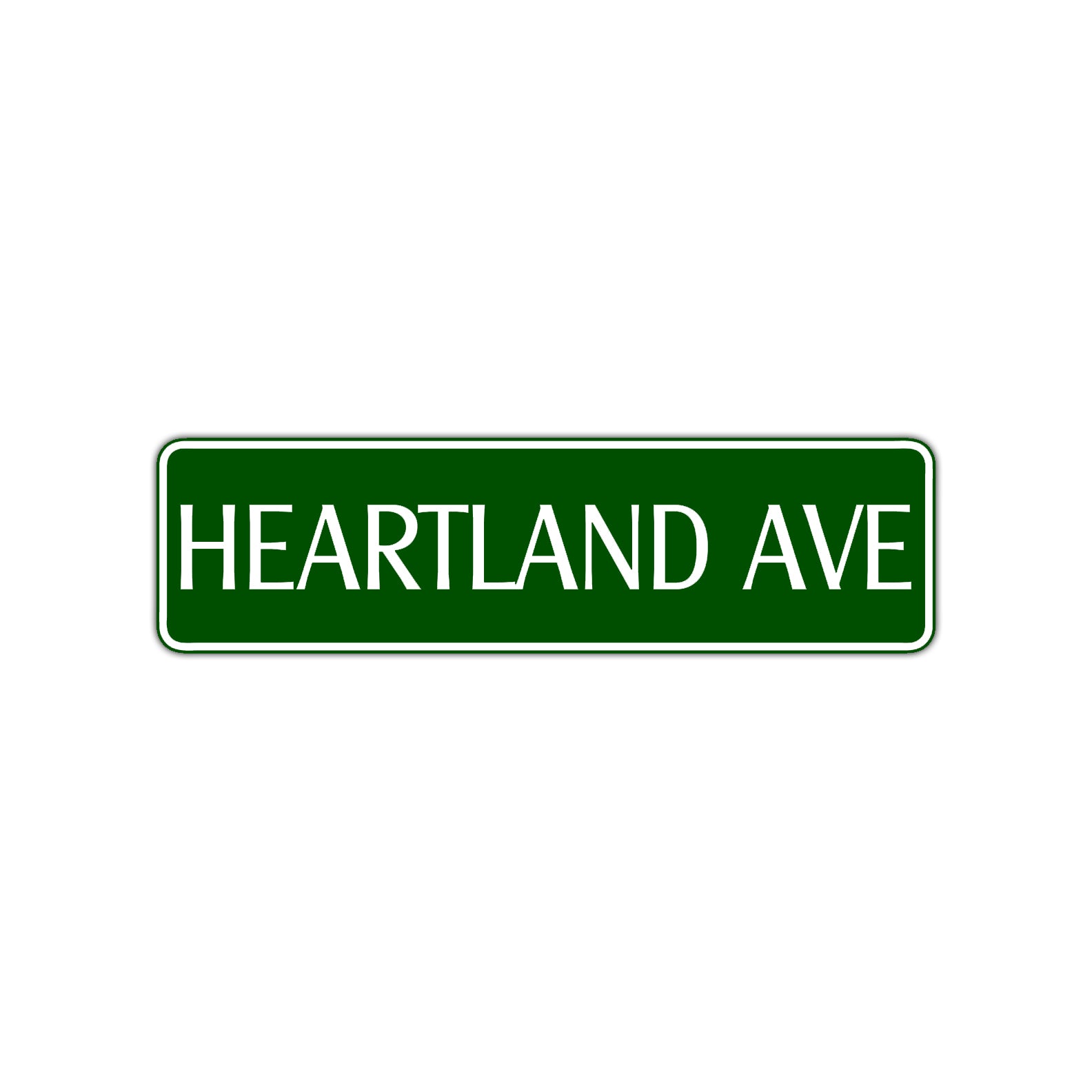 Heartland Avenue Road Aluminum Metal Novelty Street Plate Sign Wall Gift Decor