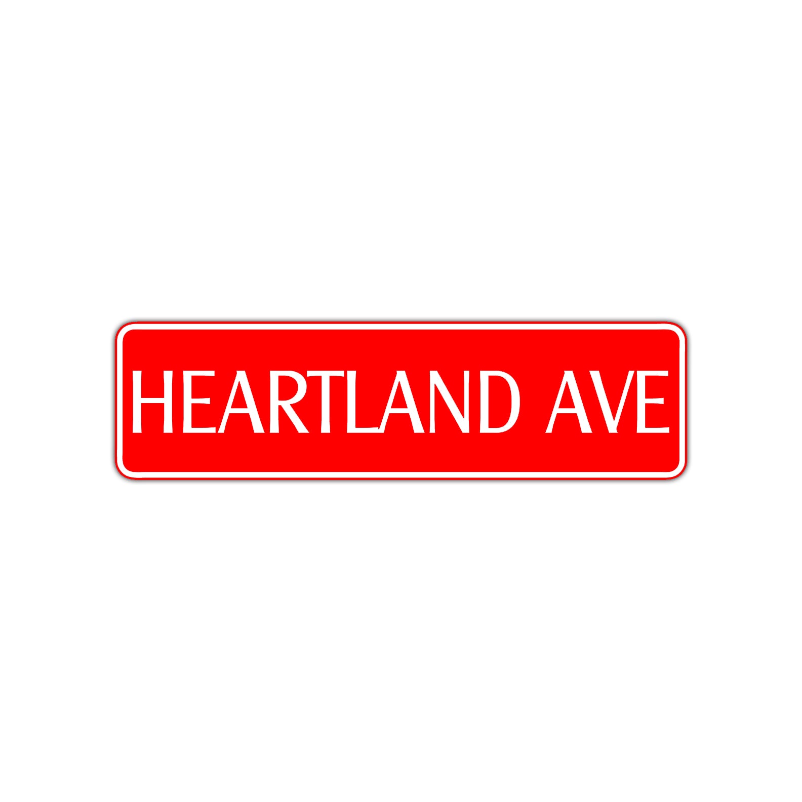 Heartland Avenue Road Aluminum Metal Novelty Street Plate Sign Wall Gift Decor