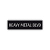 Heavy Metal Boulevard Road Aluminum Metal Novelty Street Plate Sign Wall Gift Decor