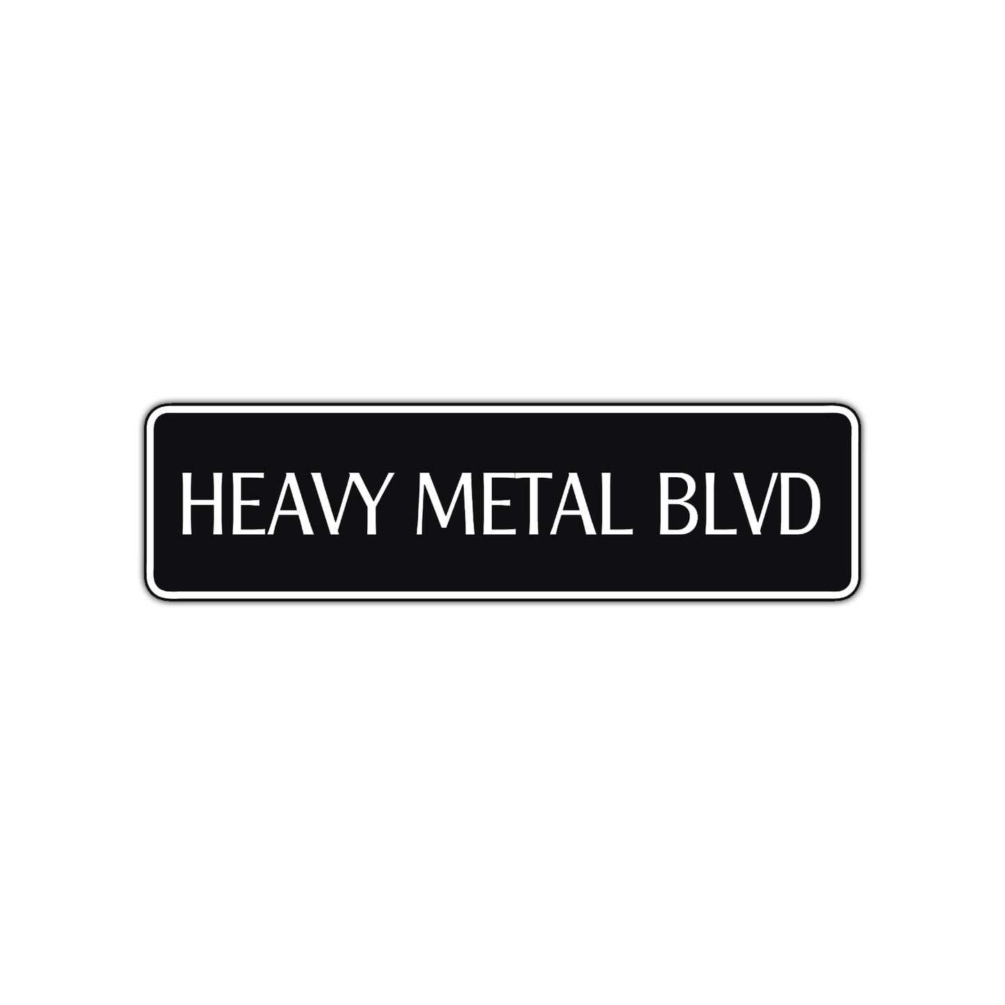 Heavy Metal Boulevard Road Aluminum Metal Novelty Street Plate Sign Wall Gift Decor