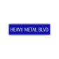 Heavy Metal Boulevard Road Aluminum Metal Novelty Street Plate Sign Wall Gift Decor