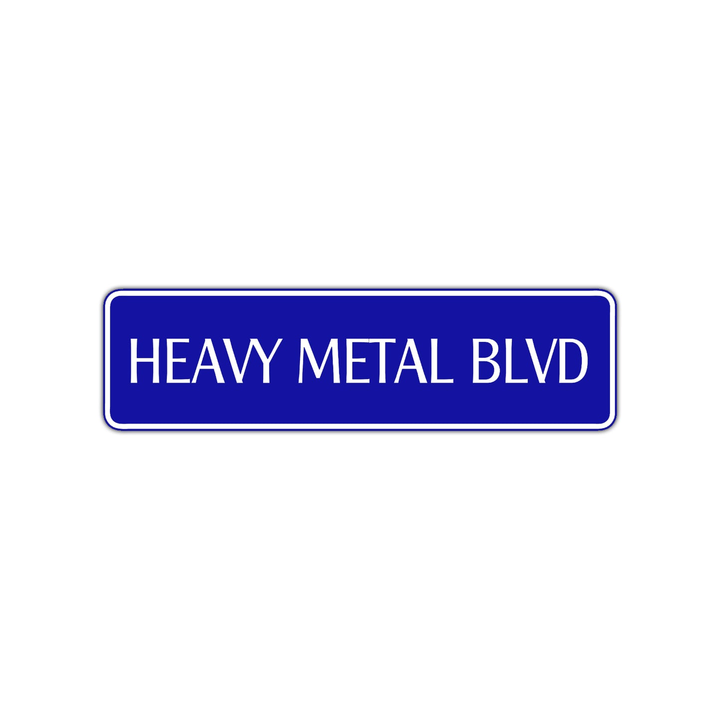 Heavy Metal Boulevard Road Aluminum Metal Novelty Street Plate Sign Wall Gift Decor