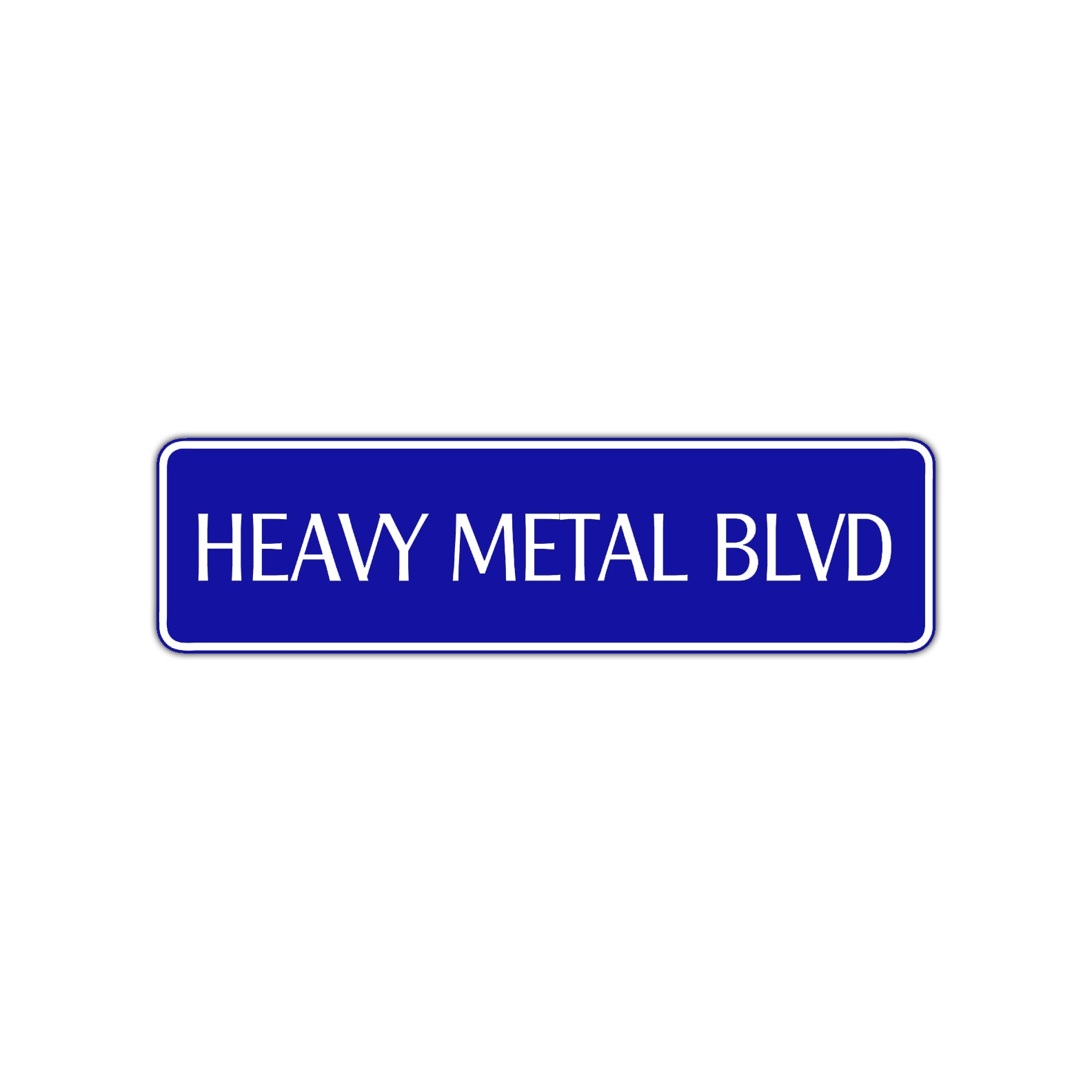 Heavy Metal Boulevard Road Aluminum Metal Novelty Street Plate Sign Wall Gift Decor