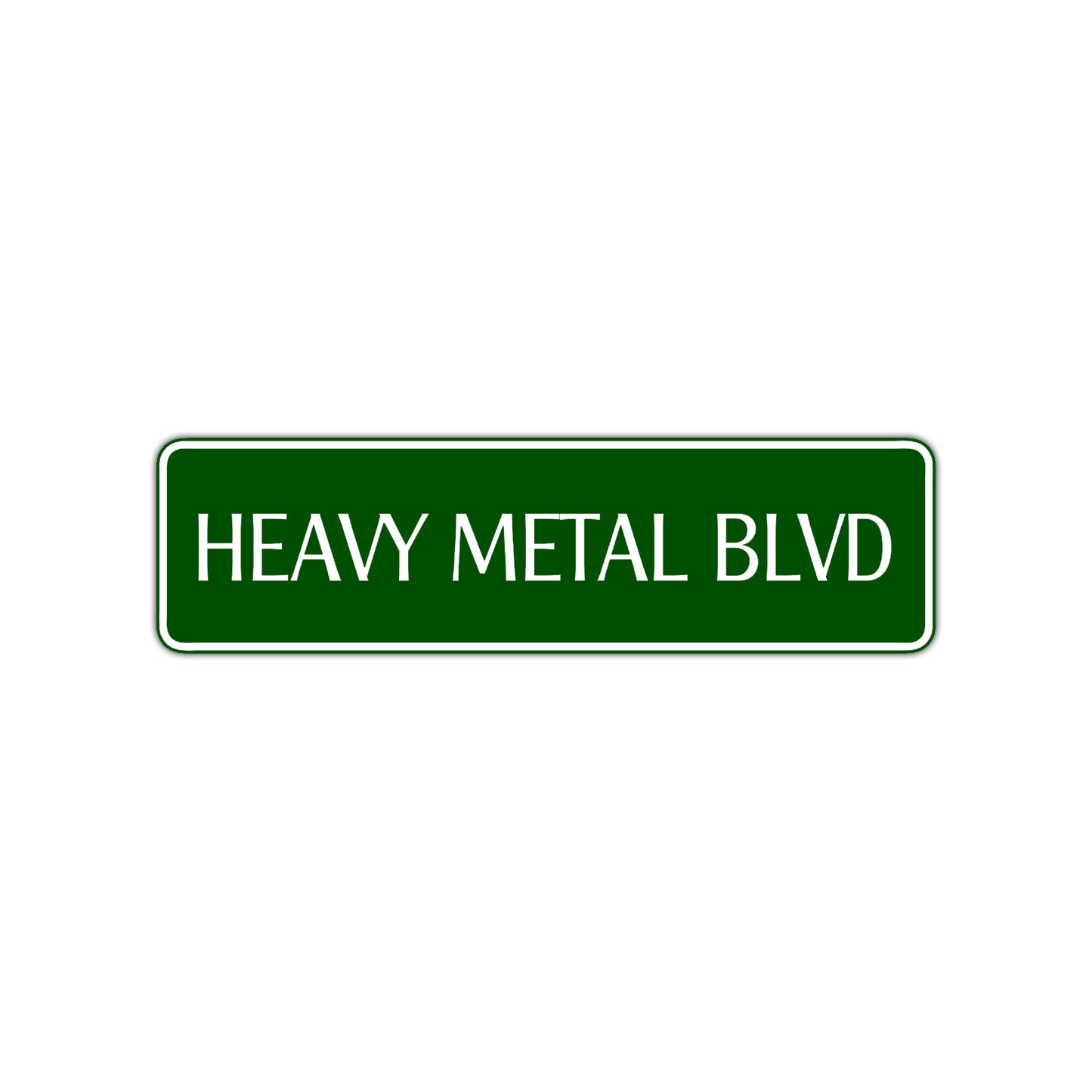 Heavy Metal Boulevard Road Aluminum Metal Novelty Street Plate Sign Wall Gift Decor